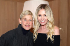 Ellen DeGeneres and Portia de Rossi are seen as RH Celebrates The Unveiling of RH San Francisco