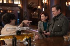 Kyle Harris as Colin, Carrie Preston as Elsbeth Tascioni and Billy Magnussen as Rod Bedford in 'Elsbeth' Season 2 Episode 19, 'I've Got a Little List'