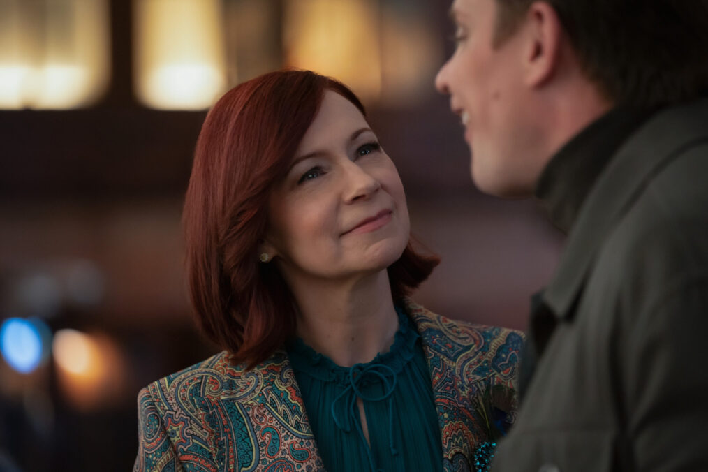 Carrie Preston as Elsbeth Tascioni and Billy Magnussen as Rod Bedford in 'Elsbeth' Season 2 Episode 19, 'I've Got a Little List'