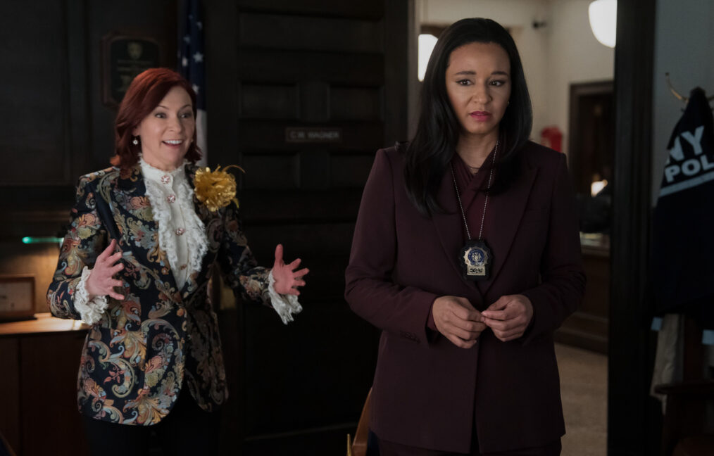 Carra Patterson as Kaya Blanke and Carrie Preston as Elsbeth Tascioni in 'Elsbeth' Season 2 Episode 19, 'I've Got a Little List'
