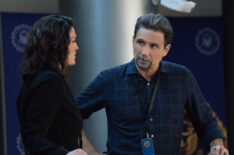 Alana De La Garza as Special Agent in Charge Isobel Castille and Jeremy Sisto as Assistant Special Agent in Charge Jubal Valentine — 'FBI' Season 7 Episode 17 'Lineage'