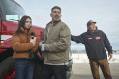 Alison Thornton as Olivia, Kevin Alejandro as Manny Perez, and Darcy Laurie as Arlo — 'Fire Country' Season 3 Episode 19 'A Change in the Wind'