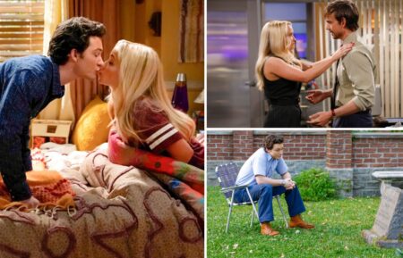 Montana Jordan, Emily Osment, and Christopher Gorham in 'Georgie & Mandy's First Marriage' Season 1 finale