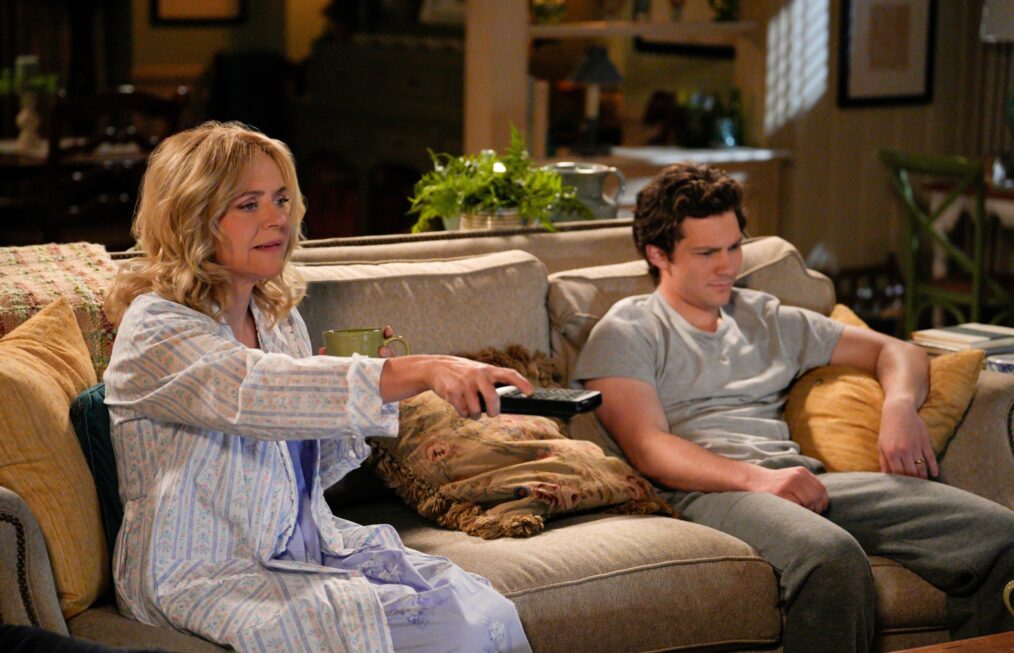 Rachel Bay Jones and Montana Jordan in 'Georgie & Mandy's First Marriage' Season 1 finale
