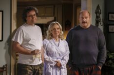 Dougie Baldwin, Rachel Bay Jones, and Will Sasso in 'Georgie & Mandy's First Marriage' Season 1 finale