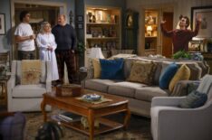 Dougie Baldwin as Connor, Rachel Bay Jones as Audrey, Will Sasso as Jim, and Montana Jordan as Georgie in 'Georgie & Mandy's First Marriage' Season 1 finale