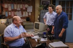Will Sasso, Montana Jordan, and Jessie Prez in 'Georgie & Mandy's First Marriage' Season 1 finale