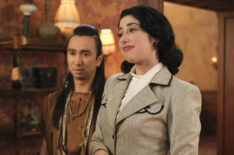 Román Zaragoza as Sasappis and Taylor Ortega as Joan in 'Ghosts' Season 4 Episode 18 - 'His Girl Shiki'