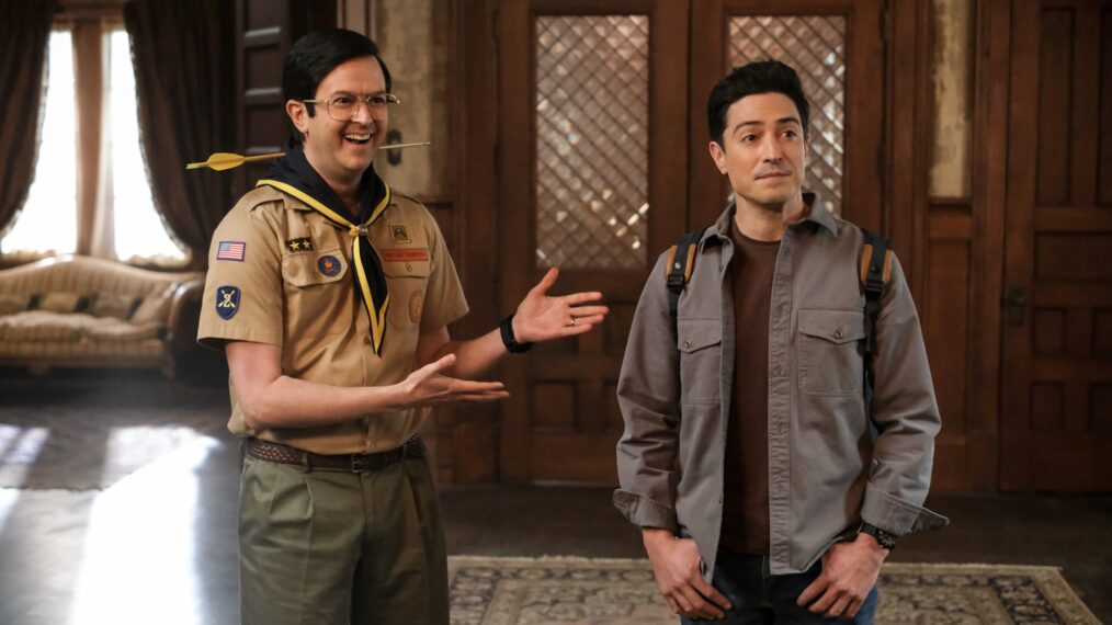 Richie Moriarty and Ben Feldman in 'Ghosts' Season 4
