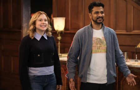 Rose McIver and Utkarsh Ambudkar in 'Ghosts' Season 4
