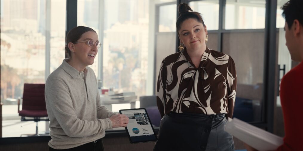 Robby Hoffman and Megan Stalter in 'Hacks' Season 4