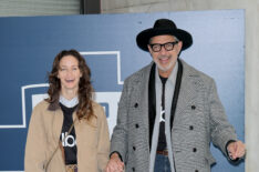 Emilie Livingston and Jeff Goldblum attend the match between Como 1907 and Torino at Giuseppe Sinigaglia Stadium