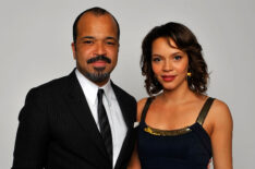 Actor Jeffrey Wright and wife actress Carmen Ejogo pose for a portrait during the 40th NAACP Image Awards held at the Shrine Auditorium on February 12, 2009 in Los Angeles, California.
