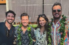 Joey Graziadei and Kelsey Anderson at American Idol with Luke Bryan and Ryan Seacrest