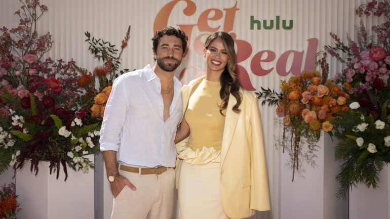 Joey Graziadei and Kelsey Anderson at Hulu’s Get Real House