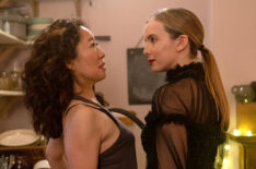 Sandra Oh as Eve Polastri and Jodie Comer as Villanelle in 'Killing Eve'