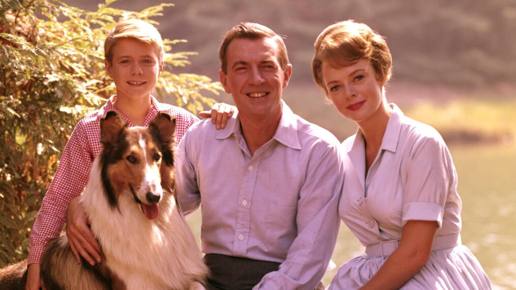 Jon Provost, Hugh Reilly, June Lockhart in Lassie