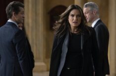 Hugh Dancy as A.D.A. Nolan Price, Mariska Hargitay as Capt. Olivia Benson, Peter Scanavino as A.D.A Dominick 'Sonny' Carisi Jr. — 'Law & Order' Season 24 Episode 19 'Play With Fire Pt. 1'