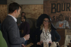Noah Wyle as Harry, Rachael Harris as Judge Marlene Gannon — 'Leverage: Redemption' Season 3