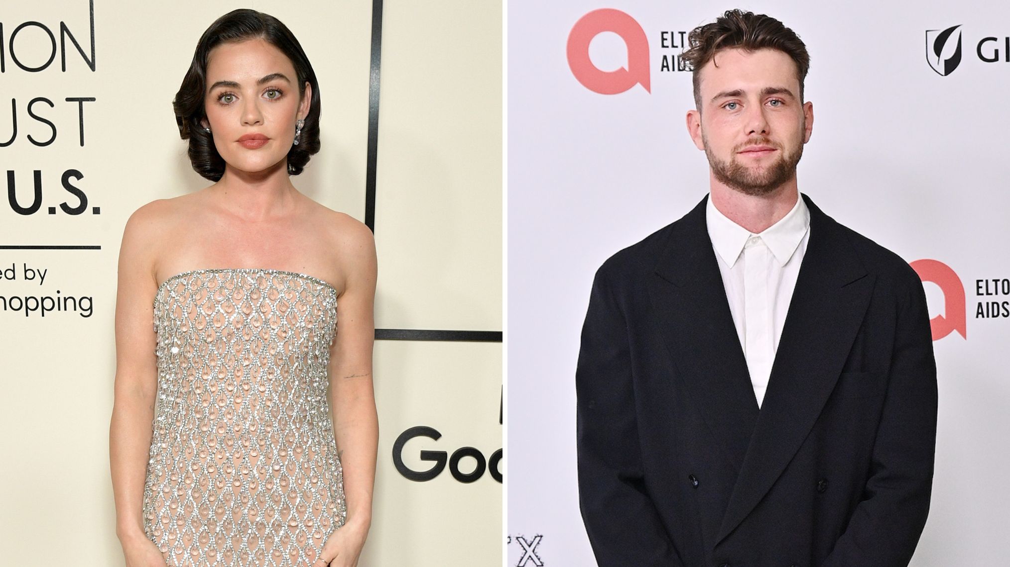 Lucy Hale attends the Fashion Trust U.S. Awards 2025 in Partnership with Google Shopping, Harry Jowsey attends Elton John AIDS Foundation's 33rd Annual Academy Awards Viewing Party