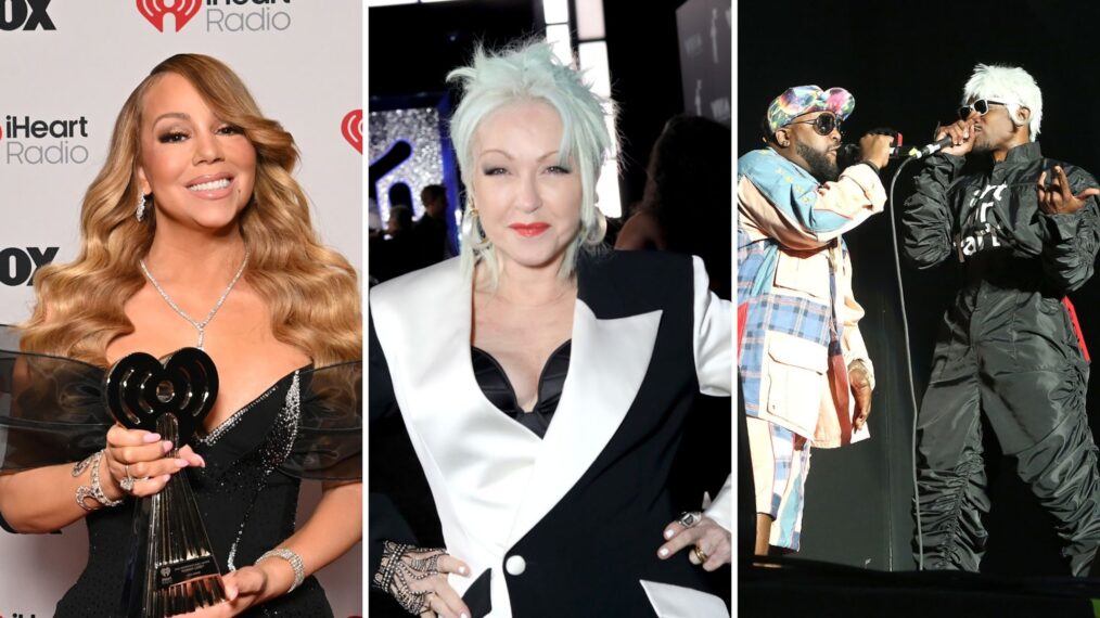 Mariah Carey, Cyndi Lauper, and OutKast