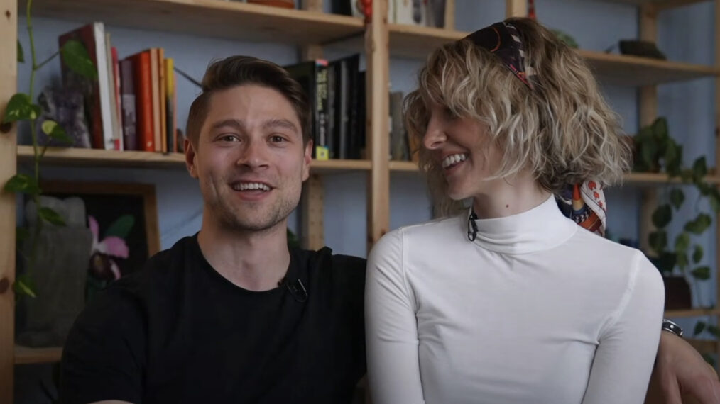Mason Horacek and Meg Fink on the 'Blind Love with Bliss and Zack' podcast