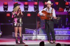 Miranda Lambert and Jake Worthington perform during Music for Mutts MuttNation Benefit Show