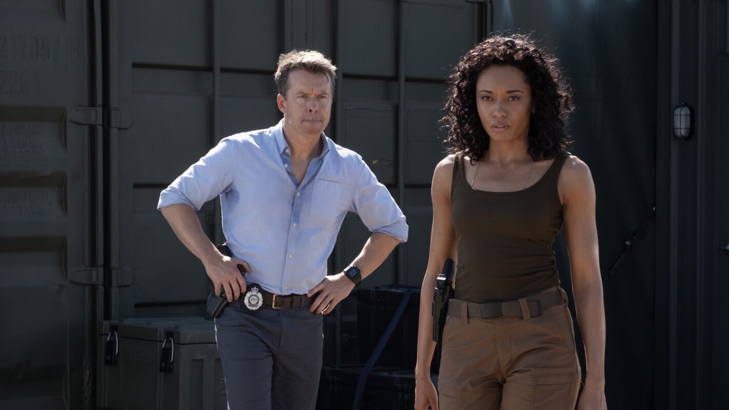 Todd Lasance as AFP Liaison Officer Sergeant Jim 'JD' Dempsey and Olivia Swann as NCIS Special Agent Captain Michelle Mackey — 'NCIS: Sydney' Season 2 Finale