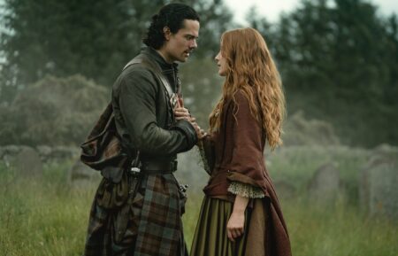 Jamie Roy and Harriet Slater as Brian and Ellen in 'Outlander: Blood of My Blood'