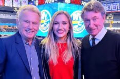 Pat Sajak & Daughter Maggie Hang Out With Wayne Gretzky at NHL Game
