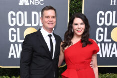 Peter Krause and Lauren Graham attend the 77th Annual Golden Globe Awards