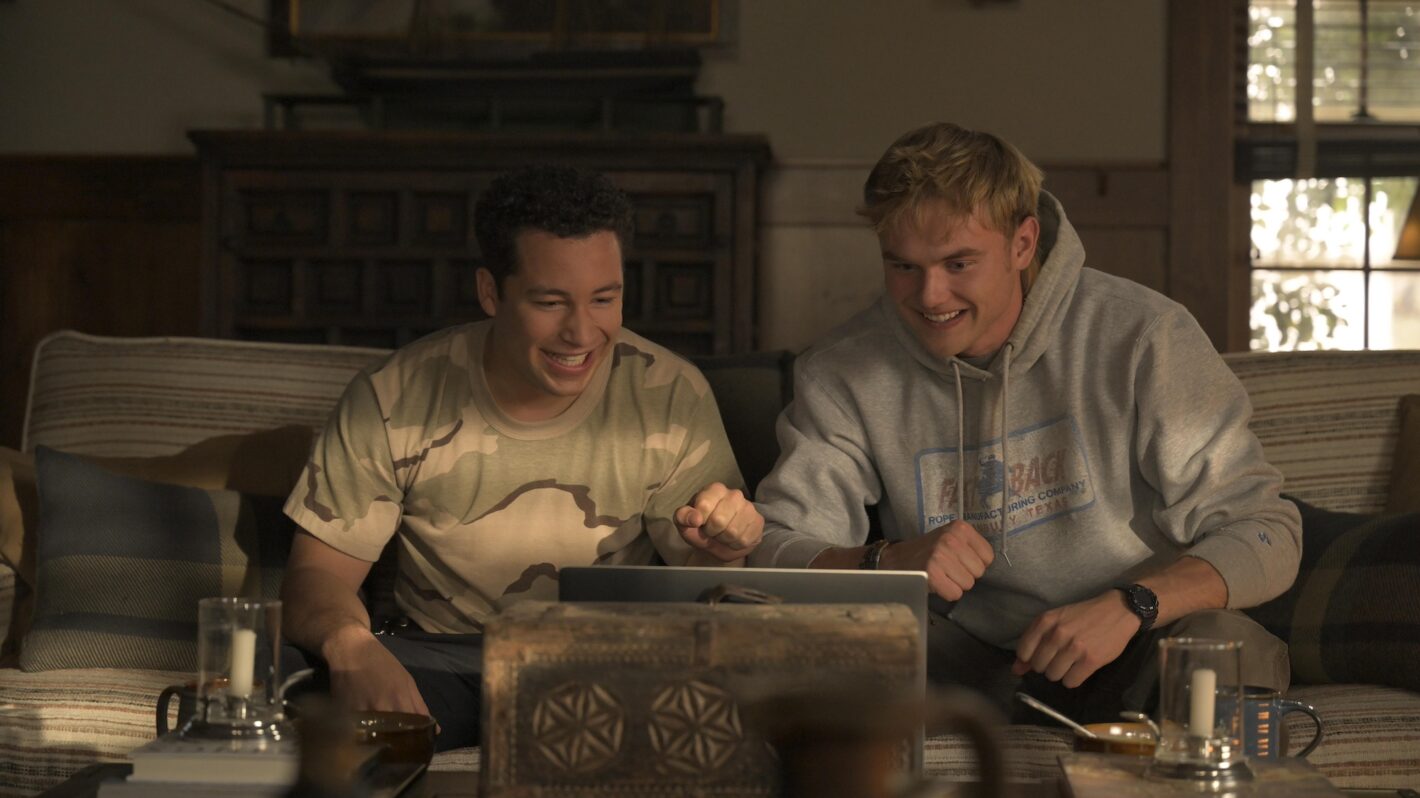 Andrew Liner as Reid and Garrett Wareing as Lucas in Episode 105 of Ransom Canyon