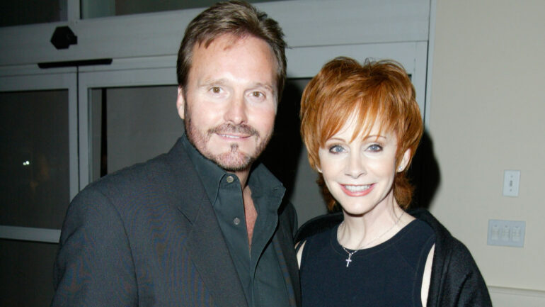 Reba McEntire (R) and her husband Narvel Blackstock attend the WB Television Network Upfront All-Star Party