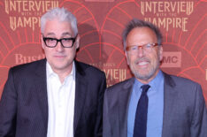 Rolin Jones and Mark Johnson attend the 'Interview With the Vampire' Season 2 premiere at The McKittrick Hotel on April 30, 2024 in New York City.