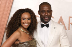 Ryan Michelle Bathe and Sterling K. Brown attend the 97th Annual Oscars at Dolby Theatre on March 02, 2025 in Hollywood, California.