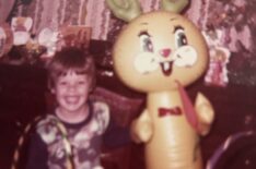 Ryan Seacrest as a child with Easter Bunny
