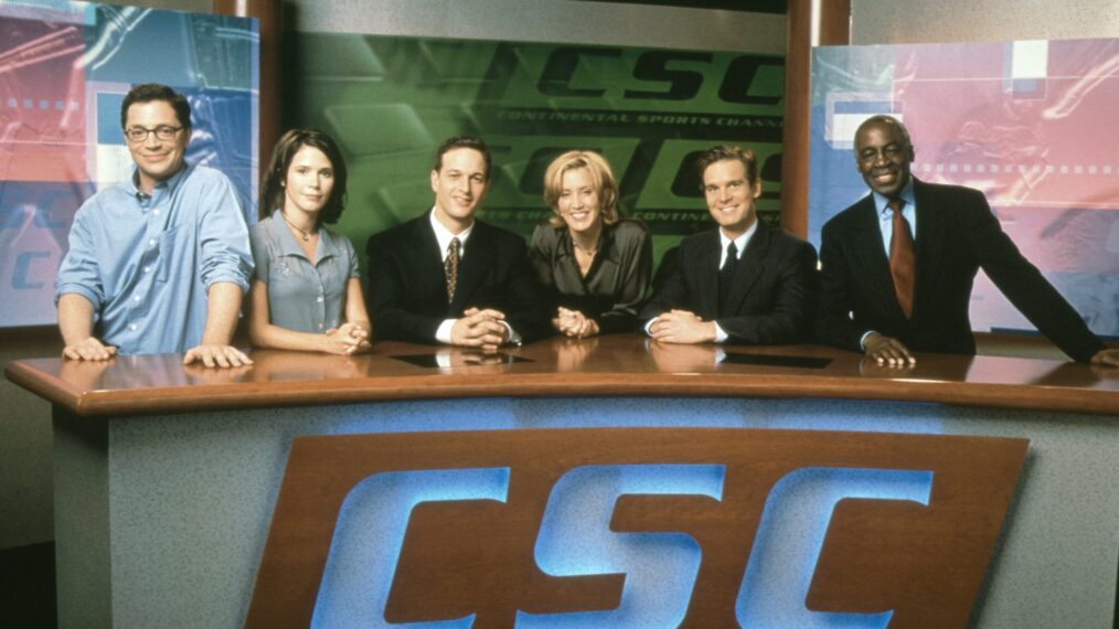 Joshua Malina, Sabrina Lloyd, Josh Charles, Felicity Huffman, Peter Krause, Robert Guillaume — 'Sports Night'
