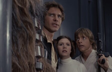 Harrison Ford, Carrie Fisher, and Mark Hamill in 'A New Hope'