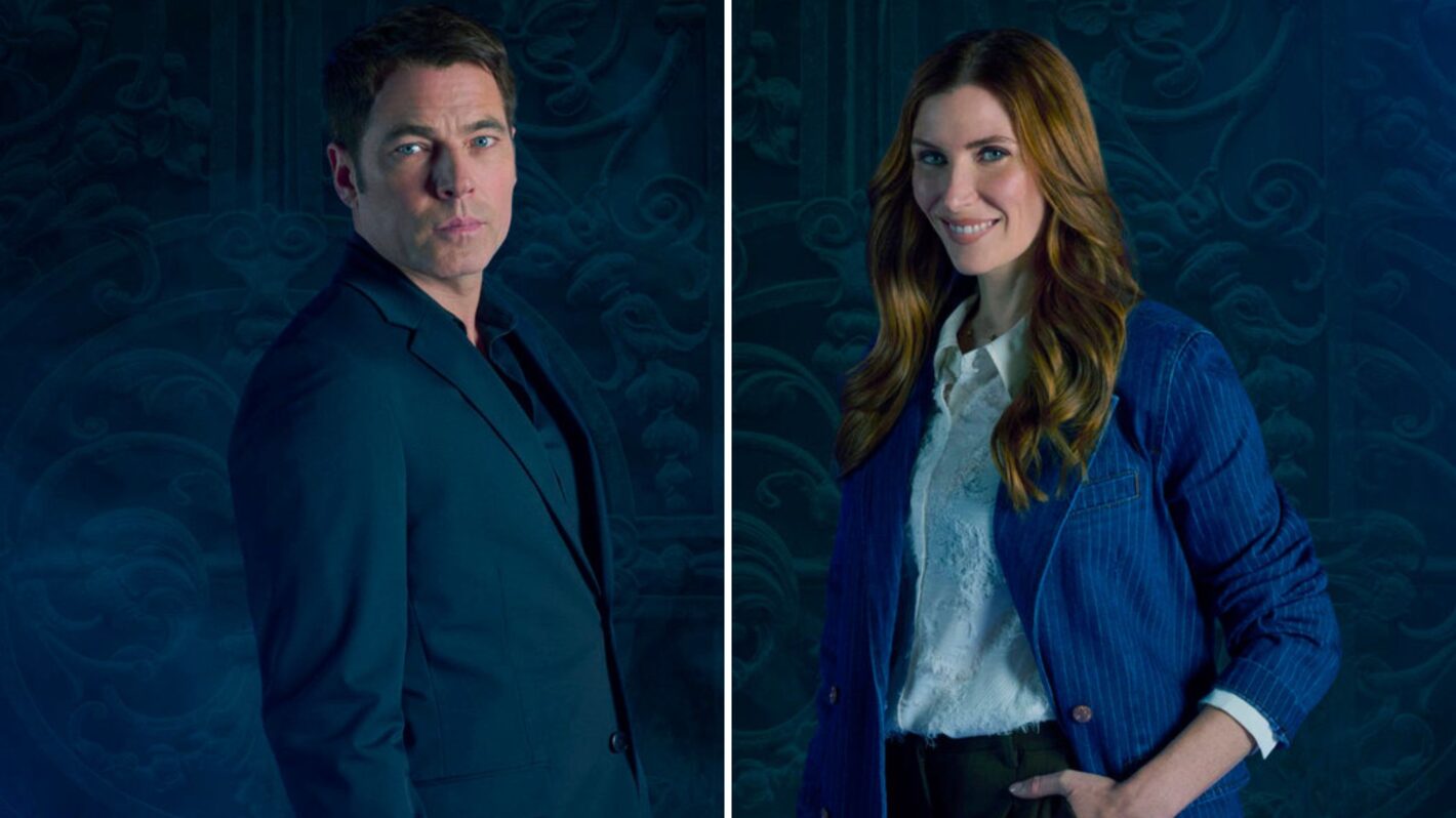 Tim Rozon as Luke Roman and Sarah Levy as Susan Ireland — 'SurrealEstate' Season 3
