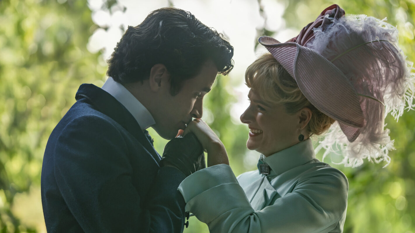 Harry Richardson and Louisa Jacobson in 'The Gilded Age' Season 3
