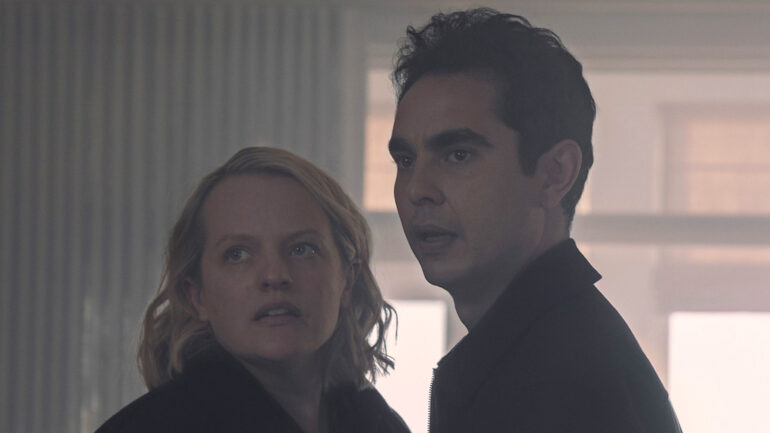 Elisabeth Moss as June and Max Minghella as Nick in 'The Handmaid's Tale' Season 6 Episode 6, 'Surprise'