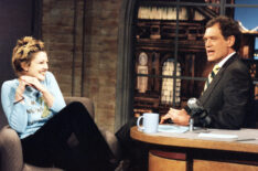 Drew Barrymore and David Letterman on 'The Late Show' in 1995