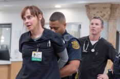 Fiona Dourif as McKay in cuffs — 'The Pitt' Season 1 Episode 14