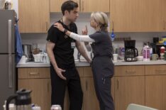 Patrick Ball as Langdon, Katherine LaNasa as Dana — 'The Pitt' Season 1 Finale