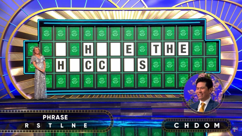 Wheel of Fortune contestant Henry Wong solving the Bonus Round on April 24, 2025