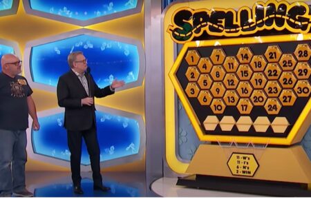 The Price Is Right contestant Brenyt play Spelling Bee on April 25, 2025
