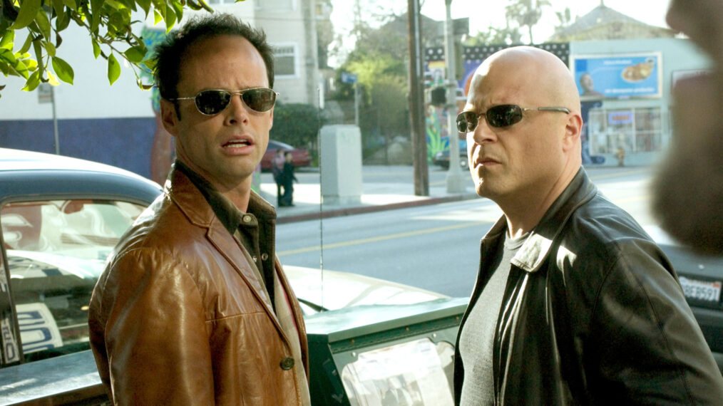 Walton Goggins as Shane Vendrell and Michael Chiklis as Vic Mackey on 'The Shield'