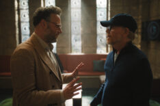 Seth Rogen and Ron Howard in The Studio