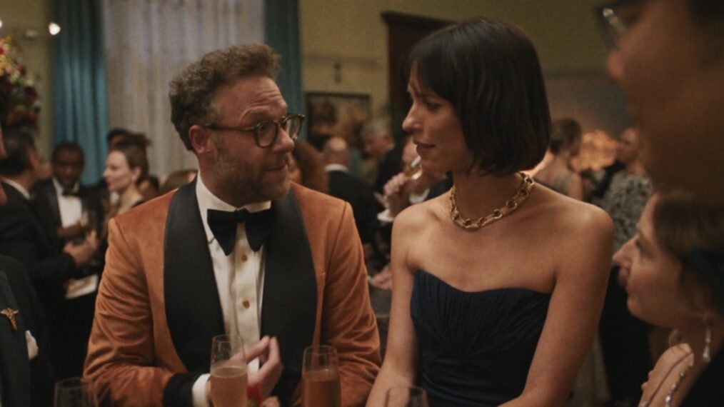 Seth Rogen and Rebecca Hall in 'The Studio' Season 1 Episode 6 - 'The Pediatric Oncologist'