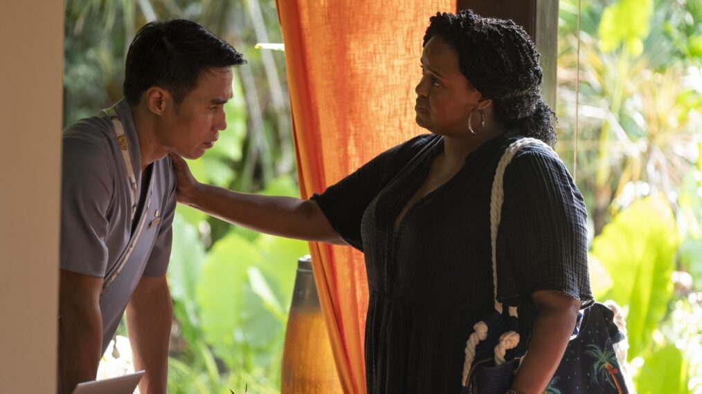 Dom Hetrakul and Natasha Rothwell in 'The White Lotus' Season 3